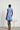 Women's Blue Cut-Out Belted Mini Dress