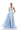 Women's Blue Glossy Gathered Maxi Dress