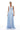 Women's Blue Glossy Gathered Maxi Dress