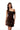 Women's Brown One Shoulder Satin Mini Dress