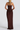 Women's Brown Ruched Corset Maxi Dress