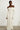 Women's Floral Lace Flared-Cuff Maxi Dress in White