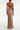 Women's Gold Glossy Pleated Corset Maxi Dress