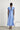 Women's Petal-Detail Drawstring Maxi Dress in Blue