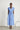 Women's Petal-Detail Drawstring Maxi Dress in Blue