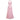 Women's Pink Strapless Corset Maxi Dress