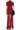 Women's Red Asymmetrical Ruched Maxi Dress