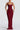 Women's Red Ruched Corset Maxi Dress