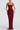 Women's Red Ruched Corset Maxi Dress