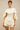 Women's White Satin Ruffled Mini Dress