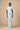 Women's Asymmetrical Pleated Maxi Dress in Baby-Blue